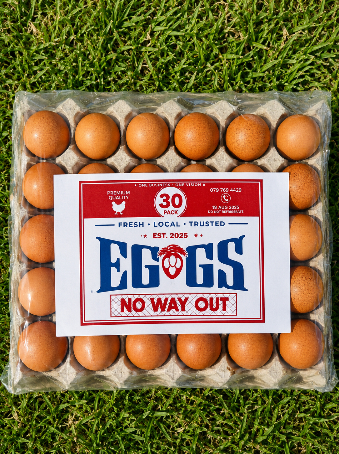 Full tray of 30 fresh eggs product photo